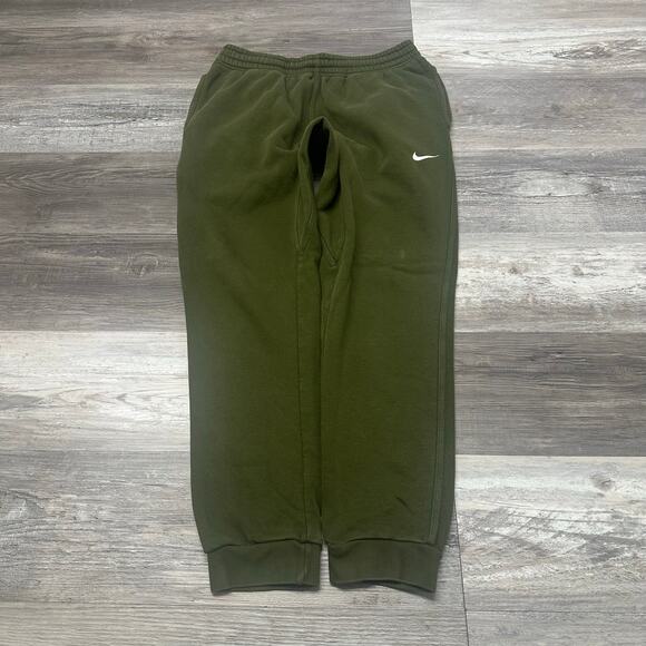 Nike‎ Sportswear Green White Mens L Swoosh Athleisure Jogger Active Sweatpants - Picture 1 of 13